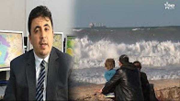 شاهد هيجان الأمواج اليوم بسواحل سلا، الرباط و الدار البيضاء