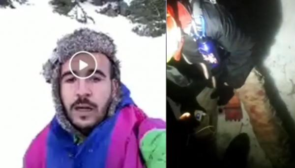 فيديو آخر للشابين العالقين بجبل تذغين يبرز الإصابة الظاهرة على أحدهما!