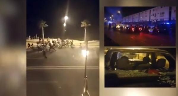 فيديو خطير...رشق رجال الشرطة بالحجارة و"القنبول" بالرباط وتسجيل عشرات الإصابات بعد انفلات أمني