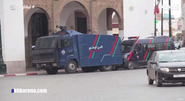 إنزال أمني  أمام البرلمان موازاة مع قرار منع وقفة  احتجاجية ضد التطبيع