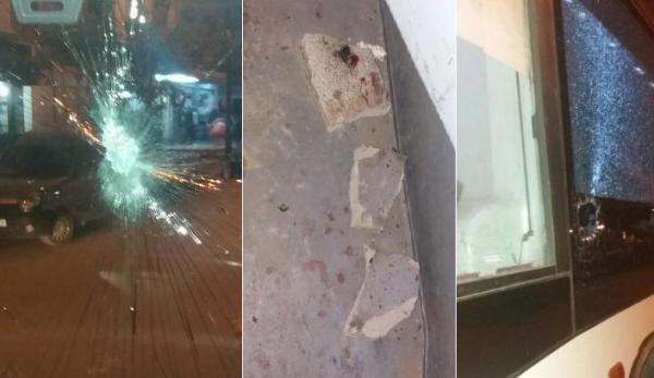 بالصور : مشرملين يخربون حافلة بالقنيطرة ويرسلون مستخدميها الى المستعجلات