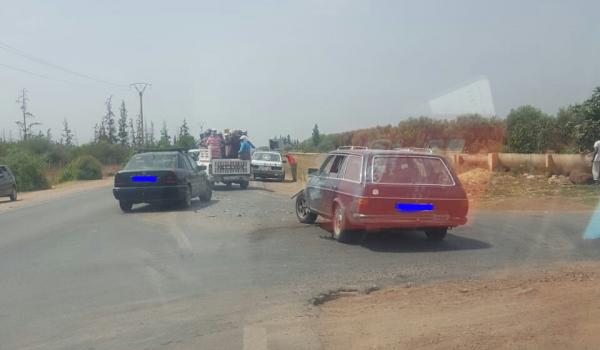 عاجل..اصطدام عنيف بين سيارتين يخلف ضحايا بينهم أطفال