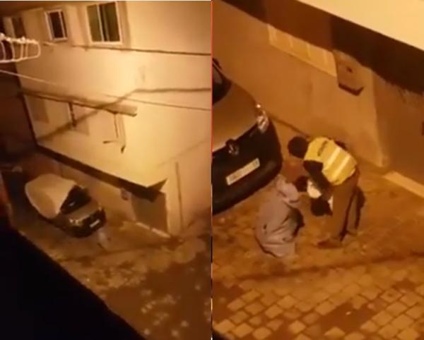 كاميرا ترصد لصا بصدرية حارس ليلي بالقنيطرة يسرق غطاء سيارة