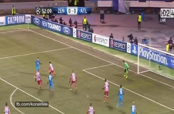 أهداف مباراة زينيت سان بطرسبرج 1-1 اتلتيكو مدريد