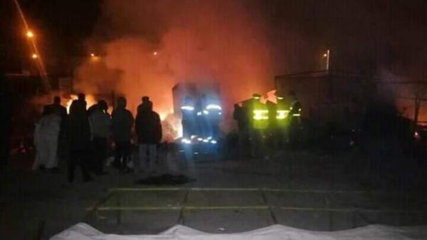 مصرع شخص في حريق جراء انفجار قنينتي غاز بسوق بلفاع