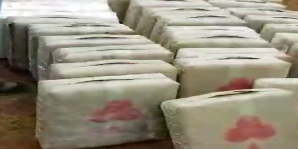 أحدث طرق التهريب..ضبط أكثر من 13 طن من "الحشيش" مخبأة وسط الرخام (صور+فيديو)