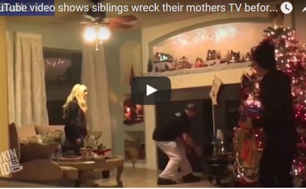 بالفيديو: شاب يحطم تلفزيون والدته.. والسبب!