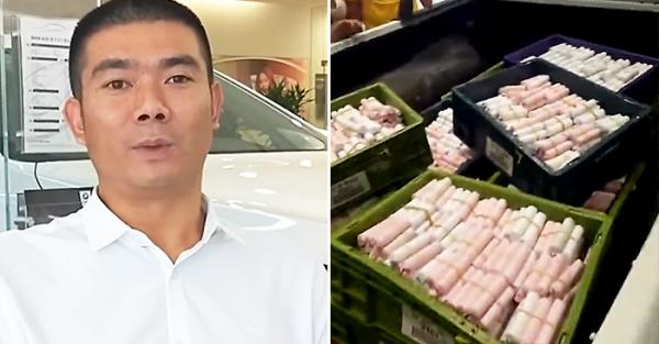 بالفيديو: يشتري سيارة فارهة ويدفع ثمنها طناً من القطع النقدية