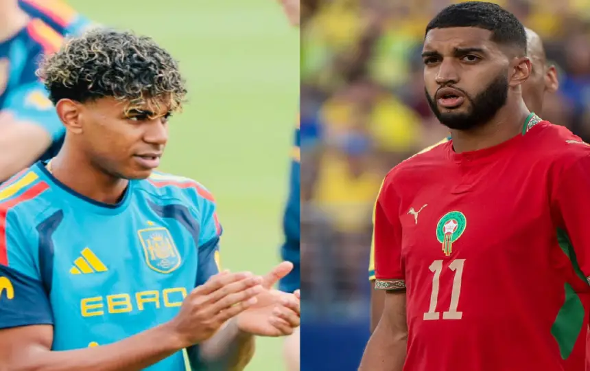 لامين جمال منبهر بأداء إسماعيل صيباري في كأس العالم
