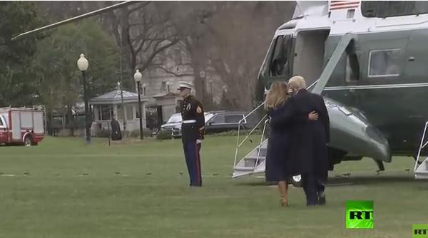 شاهد كيف أنقذ ترامب زوجته ميلانيا..