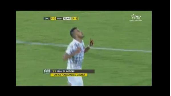 بالفيديو: أهداف المباراة الهتشكوكية .. الدفاع الحسني الجديدي 4-3 نهضة بركان