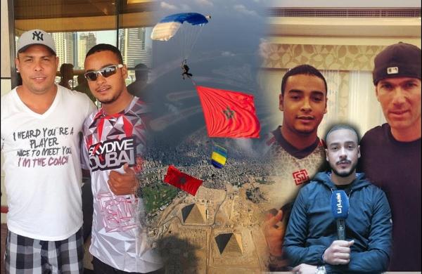 مع أنس البقالي...البطل المغربي صاحب القفزة الشهيرة بالعلم الوطني فوق أهرامات مصر