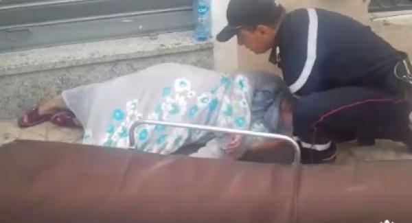مصالح الأمن تتفاعل مع شريط فيديو يُظهر سيدة مغمى عليها بالشارع