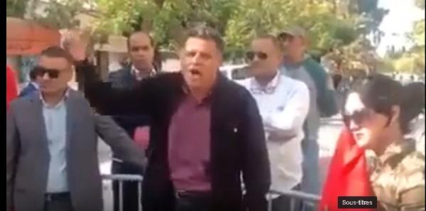 نائب برلماني تونسي يحرض المغاربة على الثورة امام سفارة المغرب بتونس