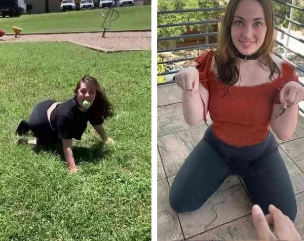 من أجل المال و "البوز" ... فتاة تحول نفسها إلى كلب