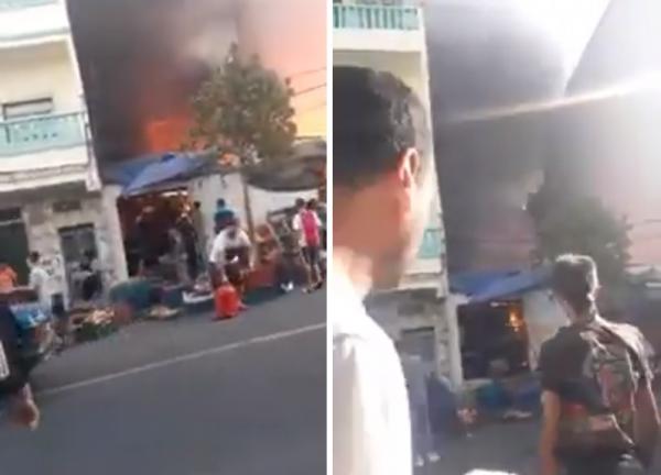 اندلاع حريق مهول بدكان لبيع الخضر بتطوان