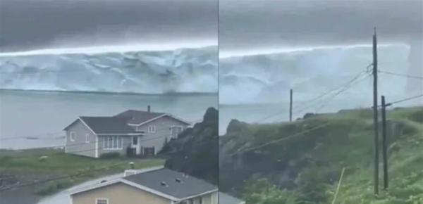 جبل جليدي عملاق يظهر فجأة  قبالة سواحل نيوفاوندلاد الكندي(فيديو)