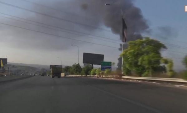 اندلاع حريق ضخم في خزان للوقود جنوب لبنان