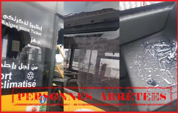 ولاية أمن البيضاء تتفاعل سريعاً مع تهشيم زجاج حافلة وتعتقل الفاعلين