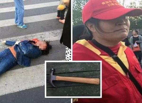 فقط في الصين.. الضرب بالمطرقة عقوبة عبور الطريق!