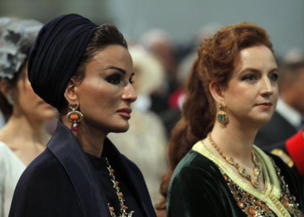 صورة : الشيخة موزة تحضر حفل زفاف الأمير مولاي رشيد