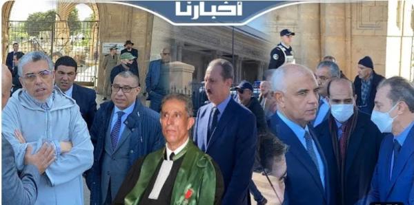 شخصيات وازنة حاضرة خلال تشييع جثمان الوكيل العام للملك السابق "حسن مطر"