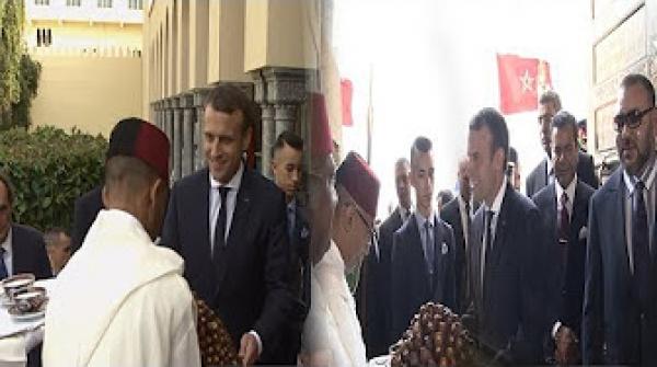ايمانويل ماكرون يظهر احترامه لصوم رمضان أمام الملك ويمتنع عن أكل التمر وشرب الحليب