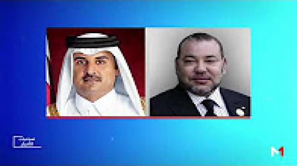 الملك محمد السادس يجري اتصالا هاتفيا بالشيخ تميم بن حمد آل ثاني أمير دولة قطر