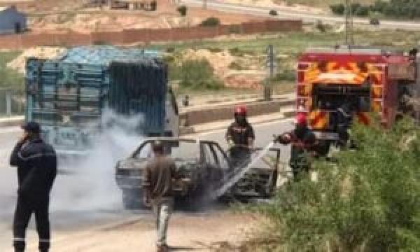 انفجار سيارة كاد يتسبب في كارثة بشرية نواحي زايو والسائق رهن الاعتقال