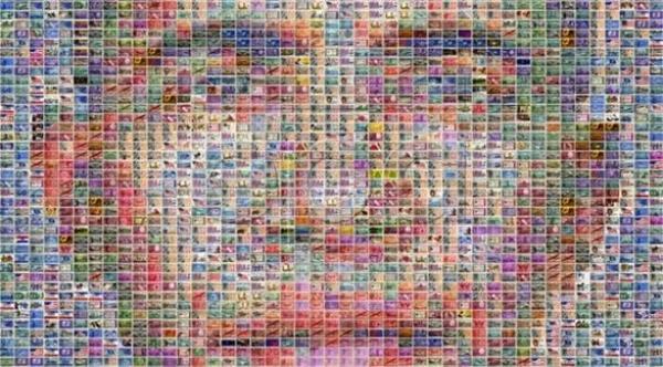 فنان ألماني يستخدم 3600 طابع بريد لإبداع صورة لأوباما