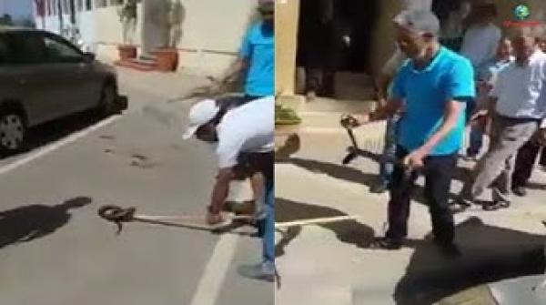 ردوا البال.. مواطن من تمارة يكتشف وجود أفعى كبيرة داخل سيارته