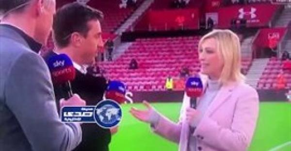 مذيعة تتعرض لموقف محرج على الهواء (فيديو)