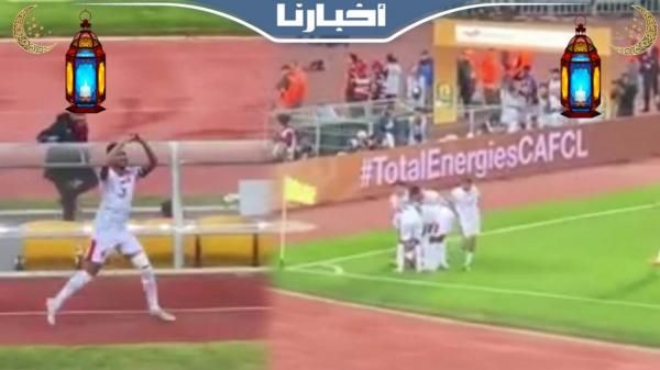 فرحة المترجي بهدفه الجميل في مرمى شبيبة القبائل