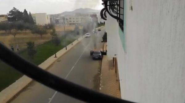 احتراق سيارة بحي بوجراح بتطوان