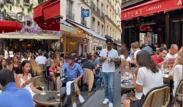 شاهد عودة الحياة لفرنسا وفتح المقاهي والمطاعم بدون تباعد اجتماعي ولا كمامات