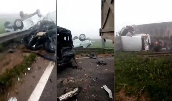 حادث خطير في الطريق السيار بين البيضاء والمحمدية بسبب الضباب الكثيف