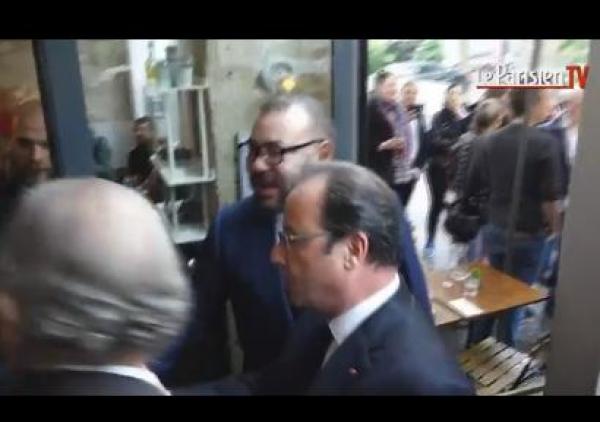 الملك يلتقي صدفة بالرئيس الفرنسي في مطعم باريسي