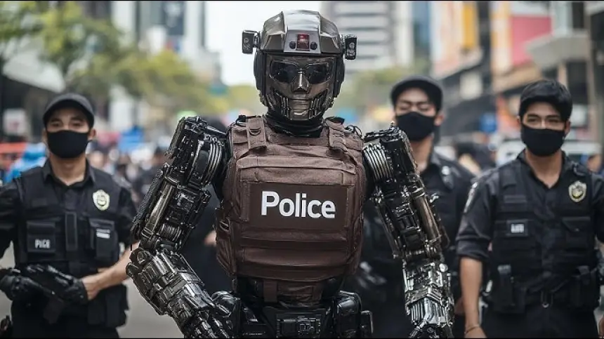 شرطة 2028: روبوتات متطورة مقاومة للرصاص والطعنات