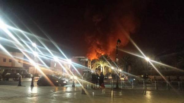 حريق مهول بحدائق الكتبية بمدينة مراكش