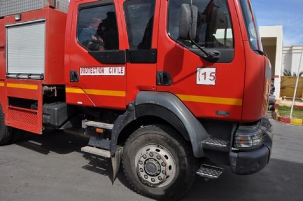 حادثة سير خطيرة بين شاحنة للوقاية المدنية وسيارة عائلية وهكذا أنقذ سائق الشاحنة الضحايا بأعجوبة