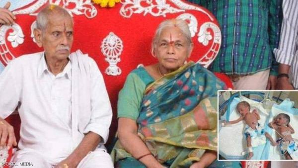 صدق أو لا تصدق ... سبعينية تضع  توأما من بنتين في الهند