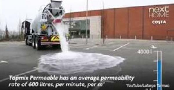 بالفيديو..أسمنت يبتلع 800 لتر ماء في أقل من دقيقة