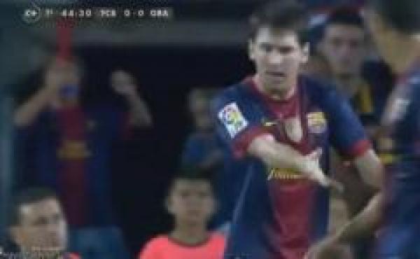 شاهد ميسي غاضباً من فيا في مباراة غرناطة