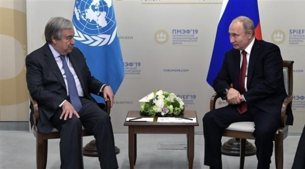 بوتين يلتقي الأمين العام للأمم المتحدة