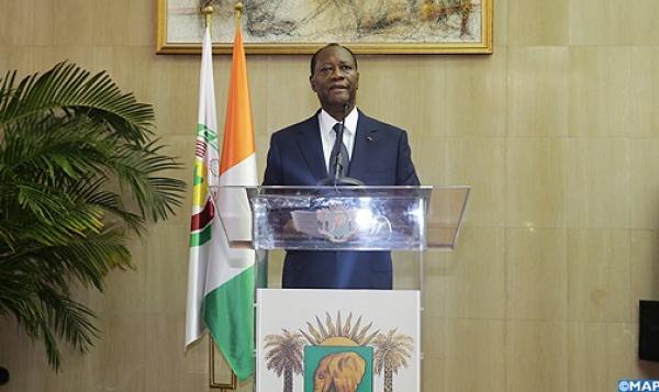 الرئيس الحسن وتارا يعبر عن تشكراته لجلالة الملك على العناية الدائمة التي يخص بها الكوت ديفوار