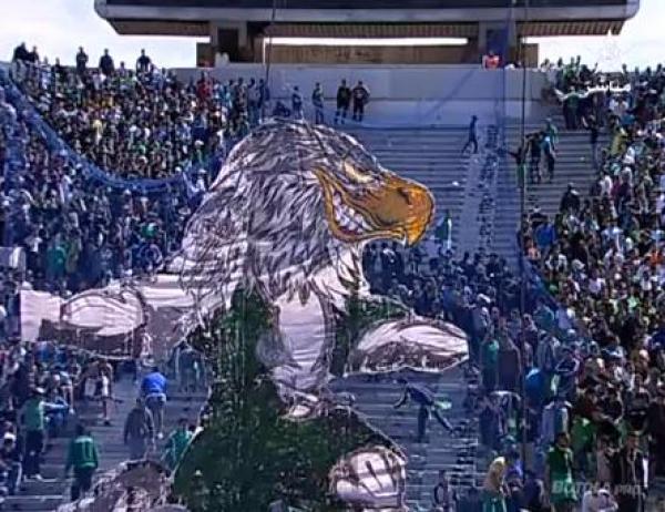 تيفو جماهير الرجاء البيضاوي في الديربي