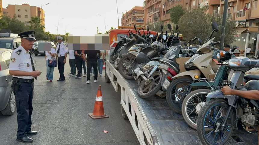 "السياقة البهلوانية" تستنفر أمن مراكش.. وحجز مئات الدراجات النارية
