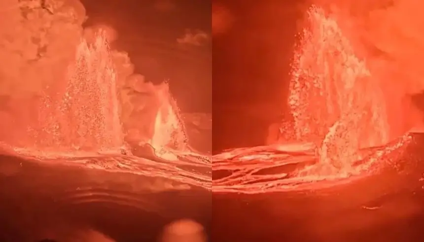 بركان كيلاويا يقذف حمماً بارتفاع 1400 قدم في ثورانه الـ39 خلال عام