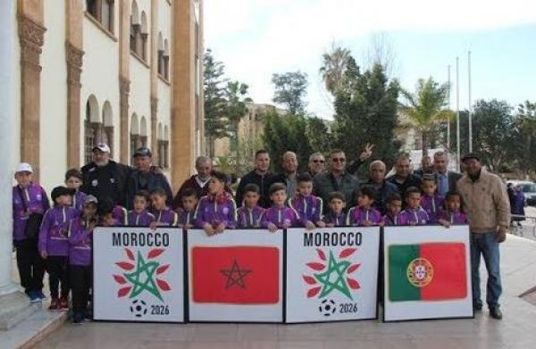 بالفيديو: فريق مغربي للصغار يدعم ملف المغرب 2026 خلال مشاركته بالبرتغال