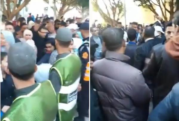 مواطنون بفاس يرفعون شعار "ارحل" في وجه الأزمي بحضور العثماني